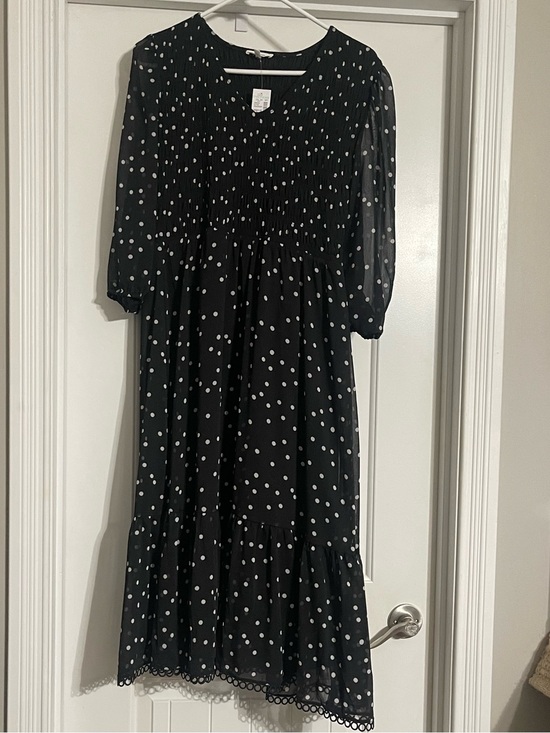 Maurices Dresses & Skirts - Maurices Black & White Polka Dot Midi Dress